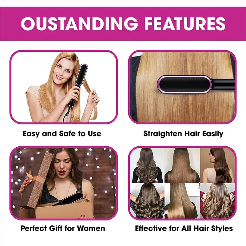 Hair Straightener Brush Curling Comb FREE DELIVERY