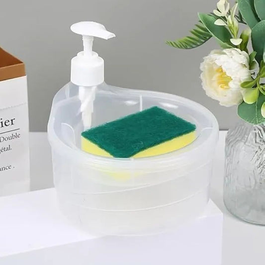 Liquid Soap Dispenser With Pump & Sponge